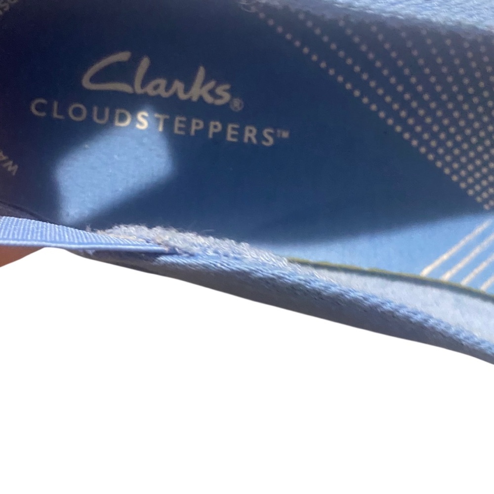 Clarks Cloudstepper Women's Blue Canvas Slip-On Shoes Sz 9.5 - Picture 7 of 8